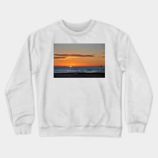 Sunrise over a tranquil North Sea Crewneck Sweatshirt